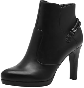 Tamaris Bottes pour femme Vegan élégantes, Noir, 41 EU