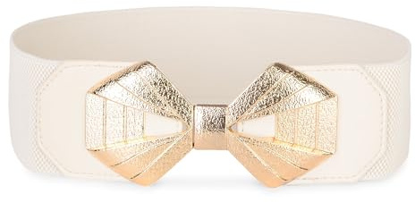 BlackButterfly Midjeskärp Dam Rosettspänne Guld, Beige, S