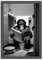 Zamety Cuadro de Baño, Mono Orangután, Póster de Pared para Aseo, A4 Blanco y Negro, Humor, 21 x 30 cm, Sin Marco