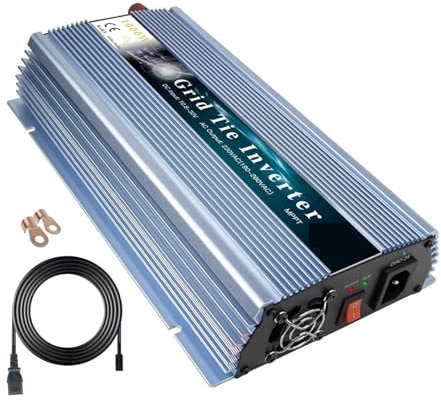 MZZYG 1000W Grille Lien Micro Onduleur Sortie AC Pur Onduleur À Onde Sinusoïdale for 18V 24V 30V 36V PV Ou Énergie Éolienne Plus SûR Efficace(36V(20-50VDC),230V(190-260V))