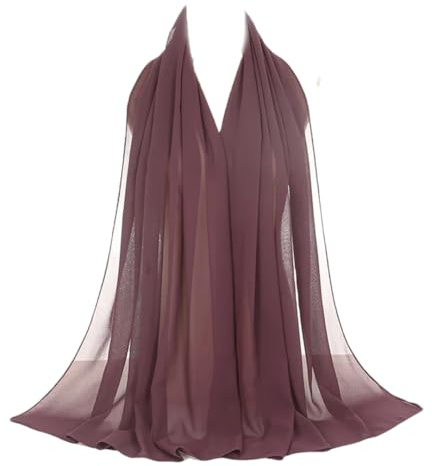 SUNMME Écharpe Longue châle en Mousseline de Soie pour Femme Ramadan (Violet Gentiane Taille Unique)