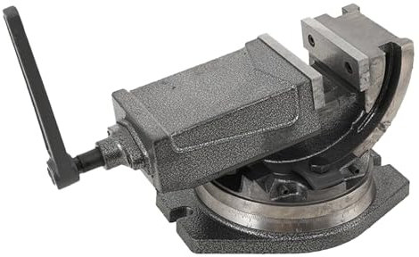 POGOAO Tornillo de Banco inclinable para Taladro de Columna, Tornillo de Banco inclinable de 2 Ejes, Ajustable en 360°, ángulo de inclinación de 0° a 90°, Ancho de mordaza de 100 mm
