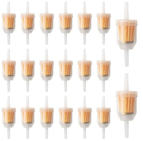 20 Stück Universal Kraftstofffilter Satz, Benzinfilter 6mm/8mm & Dieselfilter Diesel Filter, Mehrweg Durchsichtig Transparent - Für Auto, Motorrad, Roller, Moped, Mofa, Rasenmäher.