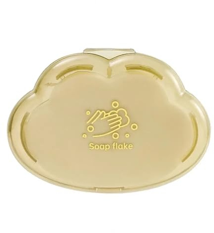 Générique Savon en Papier Lot de 50 savons en Papier de Voyage, Flocons de Savon Portables, solubles Rapidement, for Le Lavage des Mains, Mini-Papier parfumé, for Le Bain, l'hôtel(Yellow)