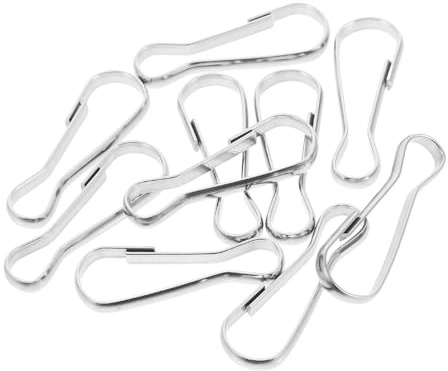 CORHAD 10pcs Stainless Steel Spring Hooks for Pet Hammock Attachments, 30mm Metal Clips for Small Animal, Lanyard and Garden Flagpole Mounting Buckles