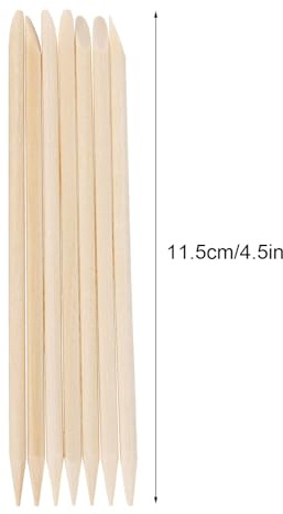 OUNONA Kit de 200 Palillos de Uñas de Madera 115 CM para Manicura y Pedicura Herramientas para Eliminar Cutículas y Limpiar Piel Muerta Accesorios para Cuidado Profesional y Uso Casa