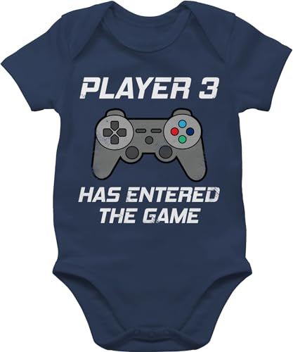 Shirtracer - Baby Body Kurzarm - Zur Geburt - Player 3 has entered the game I Zocker Schwangerschaft verkünden Gamer