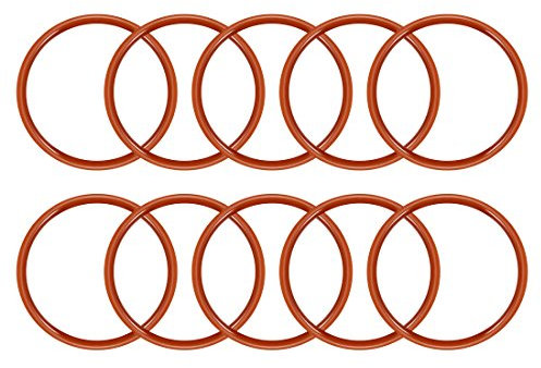 sourcing map 10pcs Silikon O-Ring 30mmx26,2mmx1,9mm VMQ Dichtring Dichtungsring Dichtung rot DE de