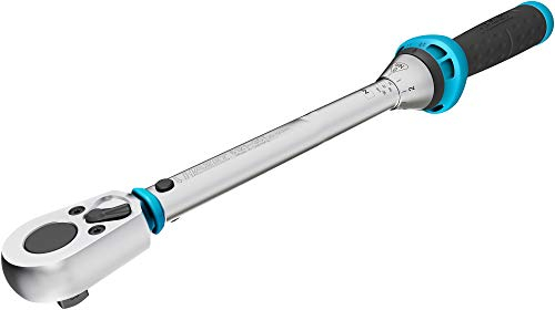 Hazet Drehmomentschlüssel 5121-3CT I Abtrieb: Vierkant 12,5 mm (1/2 Zoll), Toleranz: 3%, 32 Zähne (Betätigungswinkel 11,25 Grad) I Umschaltknarre für Auto und Fahrrad I 421 mm