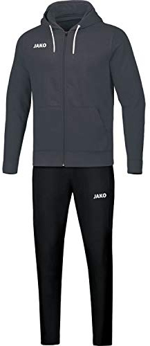 Jako Kinder Jogginganzug Base mit Kapuze, hellgrau meliert, 164, M9665