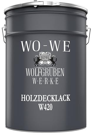 WO-WE Vernice per Legno Pittura Smalto All'acqua W420 - Grigio ferro 10L