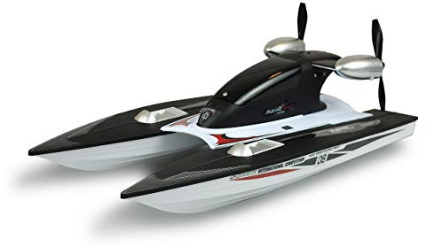 Amewi Propeller Speed Catamaran Boat RTR, 2,4GHz, ca. 20km/h, Schwarz-weiß