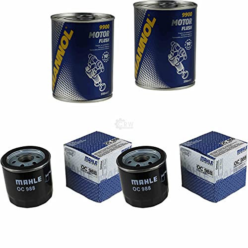 QR-Parts Set 85712828 OC 988 9900 2x Original MAHLE/KNECHT Ölfilter + SCT Motor Flush Motorspülung