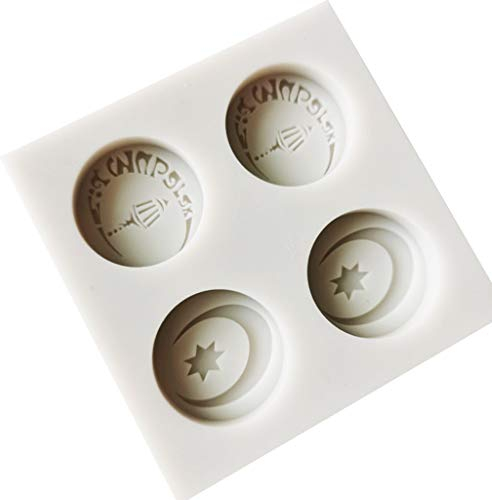 GUMEI Eid Mubarak árabe Fuente Silicona Pastel Fondant Molde Galleta Chocolate azúcar artesanía