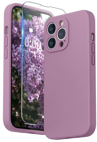 SURPHY für iPhone 13 Pro Hülle Silikon mit Displayschutzfolie | mit Kameraschutz Stoßfeste Handyhülle für iPhone 13 Pro Case 6,1 mit Erhöhter Randschutz