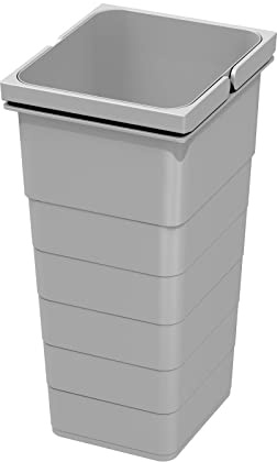 eins2vier Avfallskorg höjd: 330 mm volym 11,5 liter 205 x 229 mm aluminiumgrå 5072 avfallsavskiljare från SOTECH