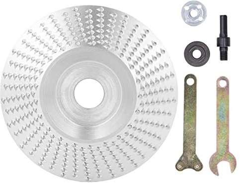Disco per Modellare la Smerigliatrice Al Tungsteno Piatto per Modellare il Carburo 100mm OD 16mm Diametro Foro per Smerigliatrice Angolare Lavorazione del Legno (Spine argentate smussate)