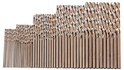 SKYDIN Foret 50 pièces Foret au Cobalt Haute résistance 1mm-3mm Outil de Force de Forage M35 Jeu de forets au Cobalt pour Le Forage en Acier trempé Ensembles de forets