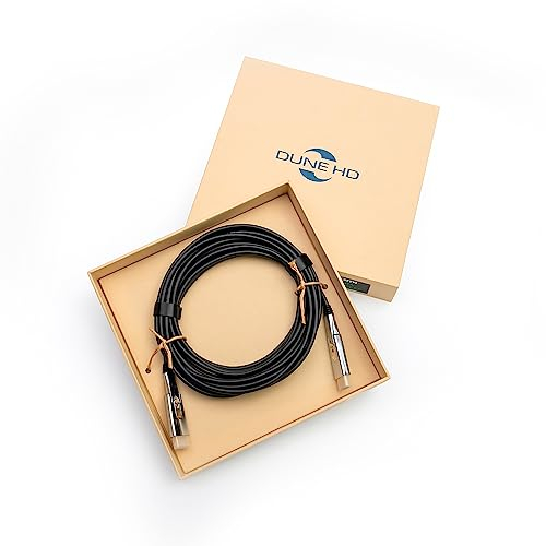 Dune HD Professional Optical High Speed 48Gbps HDMI 2.1a Cable, 10K, 8K / 60Hz, 4K / 120 Hz, 4:4:4, eARC, CEC, HDCP 2.2/2.3, 3D, HDR 10+, Dolby Vision, Atmos, VR, Gaming PC, TV, Hi-End, RTX 40xx (20m)