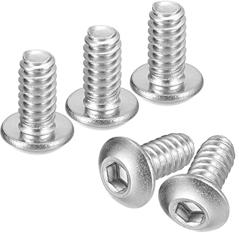 QUARKZMAN #10-24x3/8 Linsenkopfschrauben Innensechskant 50 Stück 304 Edelstahl Verschlüsse Sechskant Bolzen Schrauben Voll Gewinde Sechskant Antrieb Schrauben