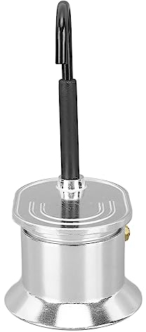 Moka-Kanne aus Aluminium, eine Tasse, Leicht und Tragbar, Brüht Kaffee in 90 Sekunden, Geeignet für Alle Herde, Tolles für Kaffeeliebhaber