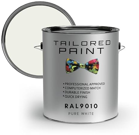 Tailored Paint uPVC Window & Door 1K Paint Brush or Spray On - Gloss Finish - RAL9010, Pure White - 250ml Tin