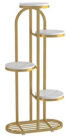 pflanzenständer, blumenstand, blumenstander Blumenregal pflanzenhocker pflanzentopf blumentopf hoch indoor holz seule Garten Blumentreppen Pflanzentreppe Ablagen deko gold metall weiß schwar