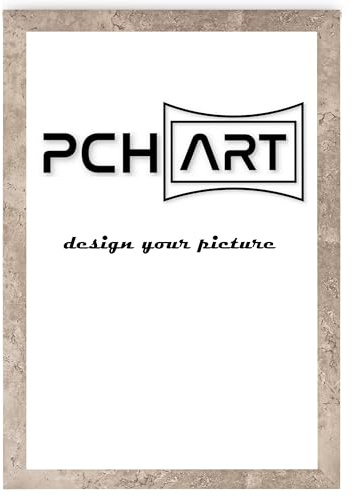 PCH[art] Bilderrahmen 'New Alaya - Organics' | Farbe: Beton | Größe: 84x119 DIN A0 | eleganter Frame für Ihre Fotos und Motive