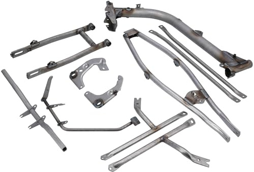 Set: Fahrgestell Enduro komplett, Baugruppe Ersatzrahmen, unbeschichtet - Simson S51, S53, S70, S83