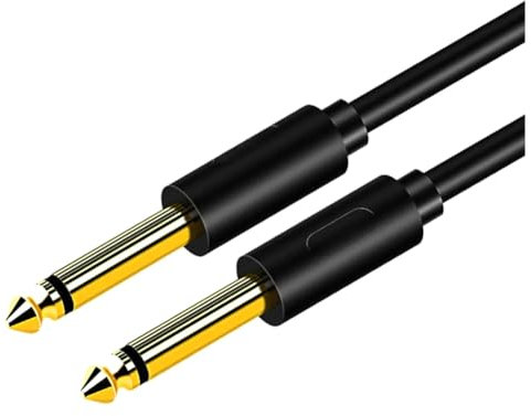 Suoumwa Audio Jack da 6,5 mm PVC 6,35 Jack A Aux per Mixer per Chitarra Amplificatore per Basso 6,35 Mm, 10 Metri