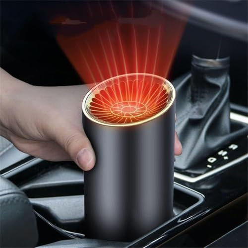 Termoventilatore per auto, 12 V, termoventilatore con batteria da campeggio, riscaldatore, ventilatore per parabrezza, riscaldamento auto per l'inverno