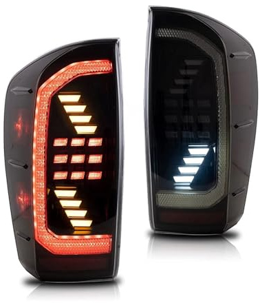 JiAQen Feux Arrière Voiture pour Toyota Tacoma TRD Off Road SR5 SR TRD Pro TRD Sport Limited 2016-2021,Troisième Feu Arrière Stroboscopique Clignotant De Frein Arrière Feux De Voiture Signal De Frein