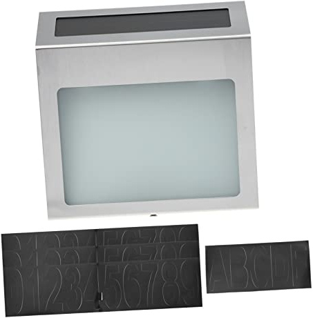 Hemobllo Hausnummernbeleuchtung mit Lichtsteuerung und Wasserdichtem Edelstahl und Acrylmaterial 1 Satz Solar Türschildleuchte für Außenbereich und Hausnummernanzeige