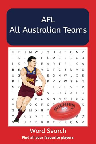 Footy WordSearch: AFL All-Australian Teams (1990 – 2024) Puzzle Book: Word Searches with Easy to Read Print for AFL (Australian Football League) Fans, ... |6x9 Inches, 70 pages | 35 years of puzzles