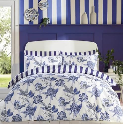 Cath Kidston Doodles And Daydreams 100% Cotton Duvet Cover Set - Royal Blue (Double (200cm x 200cm))