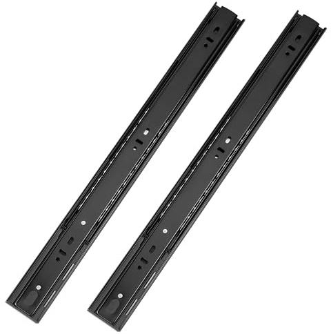 Guide di Scorrimento, 500mm/20in Chiusura Morbida Binari per Cassetti Scorrevoli, Montaggio Laterale, Guide per Cassetti Carichi Pesanti con Cuscinetti per Armadi di Stoccaggio