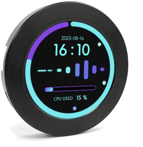 DAZZLEEX Pantalla de refrigeración por agua, pantalla IPS de 2.1 pulgadas, resolución de 480 x 480 para monitorear tu CPU, GPU, RAM y rendimiento HDD