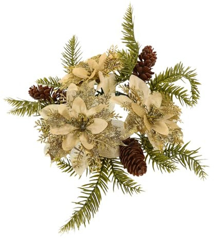 Vaguelly Navideña De Mesa Coronas De Velas Navideñas Decoración Navideña Adornos Navideños Decorativos Candelabros para Navidad Mini Coronas Navideñas Decoraciones Forma