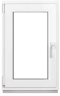 Framex Finestra in plastica bianca, larghezza x altezza 50 x 80 cm (500 x 800 mm), 3 scomparti (32 mm), girevole DIN a sinistra, di alta qualità, tutte le misure