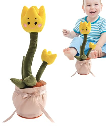 Dancing Cactus – Electronic Interactive Musical Toy | Talking Cactus Toy Baby Toy Repeat | Fun Dancing Cactus Gift For Kids | Perfect For Playtime And Learning Entertainment