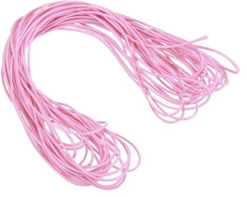 QUARKZMAN 11 Iarde 1mm Cordino In Poliestere Cerato Filo Cerato Rosa | Per Creazione Bracciali Collane Bigiotteria Creazione Gioielli e DIY Artigianato