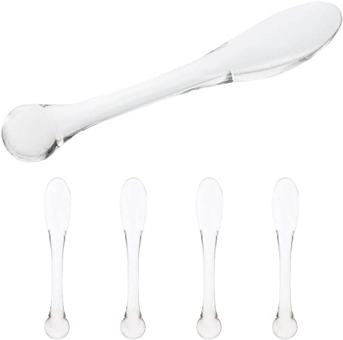 PENIKOKO 5 Stück Kleiner Augencremelöffel aus Polypropylen zur Augen und Gesichtsmassage Faltenreduzierung für Reisen und Salonanwendung