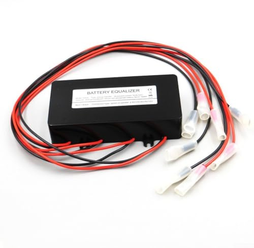 HA02 Égaliseur de batterie à affichage LED pour systèmes 24 V 48 V et N x 12 V, équilibreur de tension avec protection contre l'inversion de polarité, courant de compensation 0-5 A, basse tension