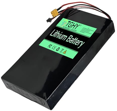 TGHY Batterie Lithium 48 V pour vélo électrique, 8,8 Ah, 10,4 Ah ou 12 Ah, Rechargeable, pour Moteurs de Skateboards, vélos électriques et Scooters électriques (0-600 W).,48v 10.4ah