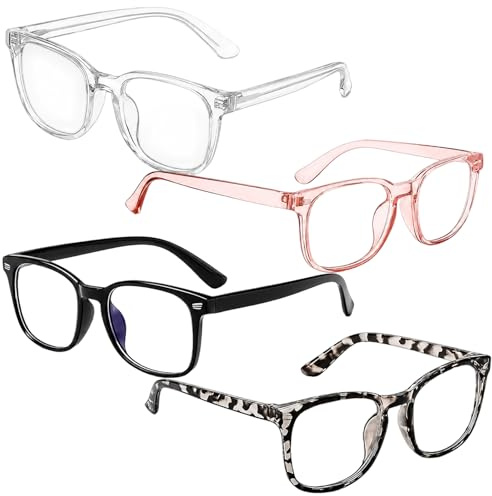 TUBAWD 4Pcs Blue Light Glasses, Fashion