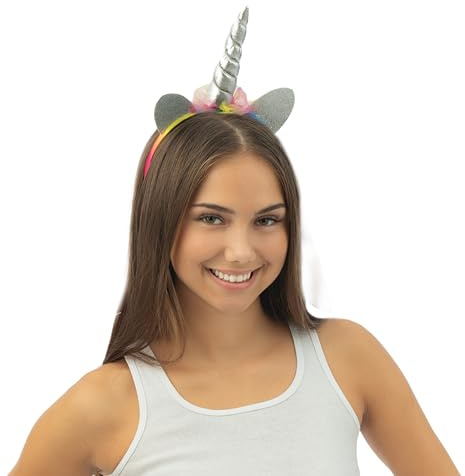 P' CLOWN Haarreif Einhorn – originelles und märchenhaftes Accessoire zur Ergänzung Ihres Karnevalskostüms, Mottopartys, Geburtstage, Kostümpartys, Shows