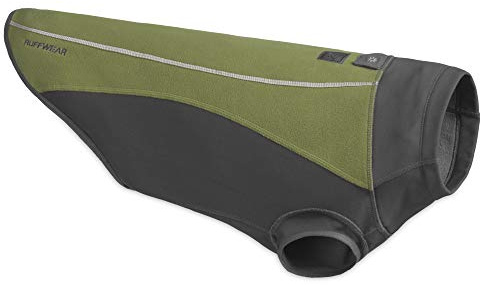 RUFFWEAR Climate Changer Pullover, Leichte, Wetterfeste und Warme Hundejacke mit Konturierten Flügelärmeln, Cedar Green, Small