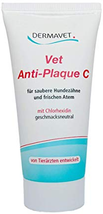 Zahnpasta vom Tierarzt mit Chlorhexidin- Vet Anti-Plaque C gegen Zahnstein und Zahnfleischentzündungen