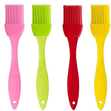 XINGSUI 4Pcs spazzola da forno in silicone, spazzola per barbecue, spazzola da pasticceria, spazzola da cucina, spazzola da pasticceria resistente al calore per cucinare in cucina