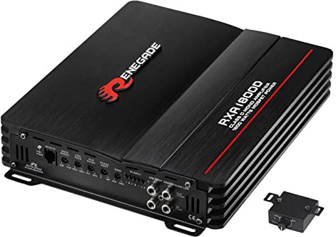 1 amplificatore RENEGADE RXA1800D RXA 1800 D monofonico classe d 1 canale 900 watt rms stabile a 1 ohm 1800 watt max specifico per subwoofer, 1 pezzo